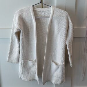 Marine layer White cardigan sweater knitted with pockets size x-small #cardigan